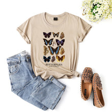 将图片加载到图库查看器,Butterfly Aesthetic T Shirt Butterflies In My Stomach Graphic Tee Harajuku Hipster Cute Flower Butterfly Women's Casual T-shirt