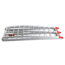将图片加载到图库查看器,7.5ft Heavy Duty Three-section Aluminum Arched ATV UTV Ramp Silver
