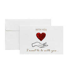将图片加载到图库查看器,Solid Red Heart Greeting Card with Envelopes Romantic Letter I Love You Forever