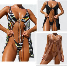 将图片加载到图库查看器,3 Pieces Micro Bikini Set String Swim Suit Womens Bathing Suit 2020 New Summer Female Brazilian Biquini with Cover Up