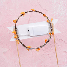 将图片加载到图库查看器,Flower LED Wedding Cake Topper Baby Shower For Girl Happy Birthday Cake Topper Party Decoration Suppliers Cake Decorating Tool