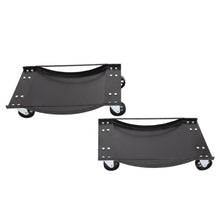 将图片加载到图库查看器,2-Piece 3.5" Auto Car Wheels Dolly Set Black