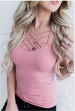 将图片加载到图库查看器,Summer Tops Women Camis Cotton Cross Bandage Black White Tank Tops Women Clothing Black Sexy Cropped Camis