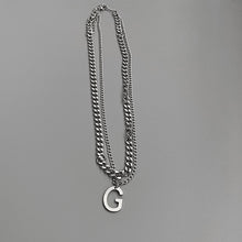 将图片加载到图库查看器,European And American Style W Letter Cuban Clavicle Chain Necklace