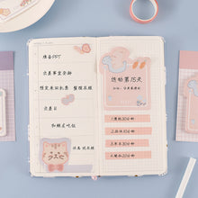 将图片加载到图库查看器,Cartoon Small Animal Sticky Notes N-time Sticker Set