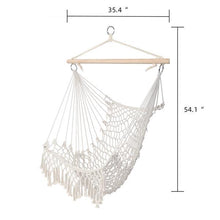 将图片加载到图库查看器,Hammock Fashion Cotton Rope Sling With Tassel Beige