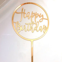 将图片加载到图库查看器,Gold Unicorn Acrylic Cake Topper Flamingo Happy Birthday Cupcake Topper For Baby Shower Mermaid Unicorn Party Cake Decorations