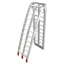 将图片加载到图库查看器,7.5ft Heavy Duty Three-section Aluminum Arched ATV UTV Ramp Silver