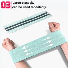 将图片加载到图库查看器,Anti Slip Resistance Bands Home Fitness Loop Pilates Hip Circle Booty Elastic Training Rubber Cotton Workout Yoga Belt Exercise
