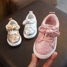 将图片加载到图库查看器,1-3 Years Toddler Baby Girls Bow Sequin Crib Shoe Casual Shoes Dress Shoes