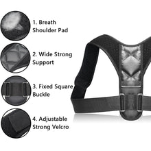 将图片加载到图库查看器,Adjustable Back Posture Corrector Clavicle Spine Back Shoulder Lumbar Brace Support Belt Posture Correction Prevents Slouching