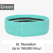 将图片加载到图库查看器,Anti Slip Resistance Bands Home Fitness Loop Pilates Hip Circle Booty Elastic Training Rubber Cotton Workout Yoga Belt Exercise