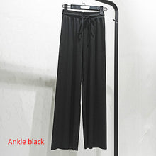 将图片加载到图库查看器,Soft Comfort Women Pants 2020 New High Waist Casual Summer Slacks Pants Women Ice Silk Ankle-Length Long Trousers Female Slacks