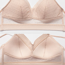 将图片加载到图库查看器,SarahBackless Strapless Bra Push Up Plus Size Women Bralette Wire Free Sexy Lace Thin Dots Mesh Lingerie Brassiere Low Back Underwear
