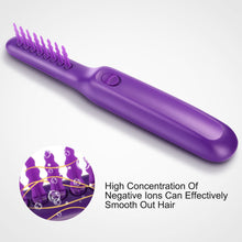 将图片加载到图库查看器,Portable Electric Detangling Wet or Dry Tame The Mane Electric Detangling Brush with Brush Cover, Adults & Kids