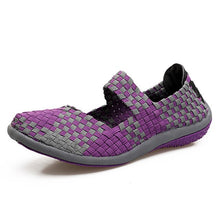 将图片加载到图库查看器,New Women Breathable Fitness Mary Jane Shoes Soft Woven Walking Sneakers Lightweight Yoga Shoes