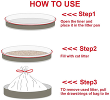 将图片加载到图库查看器,Cat Litter Box Liners large with Drawstrings Scratch Resistant Bags