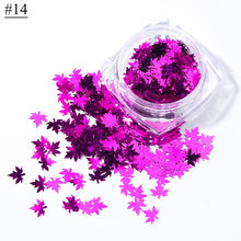 将图片加载到图库查看器,1 Box Maple Leaves Nail Art Sequins Holographic Glitter Flakes Paillette Chameleon Stickers For Nails Autumn Design Decor SA1528