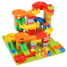 将图片加载到图库查看器,330pcs Marble Race Run Maze Ball Track Building Blocks Mini Size Blocks ABS Funnel Slide Assemble Bricks Sets Children Toys