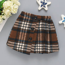 将图片加载到图库查看器,Newborn Infant Baby Girls Plaid Skirt Thick Warm Overskirt Outfits Clothes Fashion O-neck Newborn Baby Girl Winter 2019