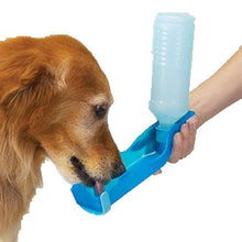 将图片加载到图库查看器,Potable Pet Dog Cat Water Feeding Drink Bottle Dispenser Travel Bowl 500ml Blue