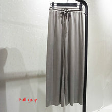 将图片加载到图库查看器,Soft Comfort Women Pants 2020 New High Waist Casual Summer Slacks Pants Women Ice Silk Ankle-Length Long Trousers Female Slacks