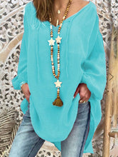 将图片加载到图库查看器,Long Sleeve Plus Size Linen Shirt Women White Button Down Shirt Loose Casual Cotton Blouse Womens Tops and Blouses Shirts Blusas