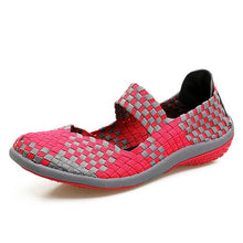 将图片加载到图库查看器,New Women Breathable Fitness Mary Jane Shoes Soft Woven Walking Sneakers Lightweight Yoga Shoes