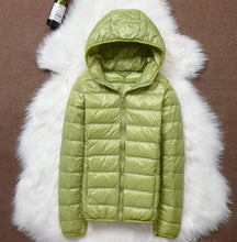 将图片加载到图库查看器,Spring Plus Size 4XL Women Down Jacket Winter Ultra Light 90% White Duck Down Coat Short Hooded Puffer Jacket Female Warm Parka