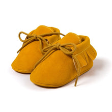 将图片加载到图库查看器,Newborn Baby Boy Girl Moccasins Shoes Fringe Soft Soled Non-slip Footwear Crib Shoes PU Suede Leather First Walker Shoes