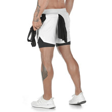将图片加载到图库查看器,2020 Summer Running Shorts Men 2 in 1 Sports Jogging Fitness Shorts Training Quick Dry Mens Gym Men Shorts Sport gym Short Pants
