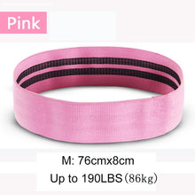 将图片加载到图库查看器,Anti Slip Resistance Bands Home Fitness Loop Pilates Hip Circle Booty Elastic Training Rubber Cotton Workout Yoga Belt Exercise