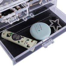 将图片加载到图库查看器,Multi-check & 4 Drawers Integrated Acrylic Makeup Case Cosmetics Organizer Transparent