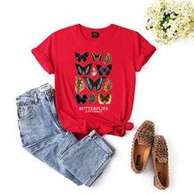 将图片加载到图库查看器,Butterfly Aesthetic T Shirt Butterflies In My Stomach Graphic Tee Harajuku Hipster Cute Flower Butterfly Women's Casual T-shirt
