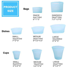 将图片加载到图库查看器,Silicone Food Storage Containers Set Fresh Bowl Cup Bag Reusable Stand Up Zips Shut Bag Fruit Vegetable Cup With Seal Organizer