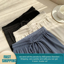 将图片加载到图库查看器,Soft Comfort Women Pants 2020 New High Waist Casual Summer Slacks Pants Women Ice Silk Ankle-Length Long Trousers Female Slacks