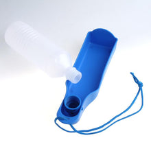 将图片加载到图库查看器,Potable Pet Dog Cat Water Feeding Drink Bottle Dispenser Travel Bowl 500ml Blue