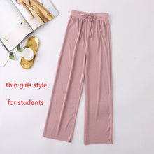 将图片加载到图库查看器,Soft Comfort Women Pants 2020 New High Waist Casual Summer Slacks Pants Women Ice Silk Ankle-Length Long Trousers Female Slacks
