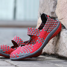 将图片加载到图库查看器,New Women Breathable Fitness Mary Jane Shoes Soft Woven Walking Sneakers Lightweight Yoga Shoes
