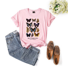 将图片加载到图库查看器,Butterfly Aesthetic T Shirt Butterflies In My Stomach Graphic Tee Harajuku Hipster Cute Flower Butterfly Women's Casual T-shirt