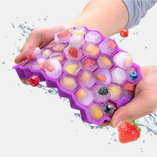 将图片加载到图库查看器,Cavity Ice Cube Tray Honeycomb Ice Cube Mold Food Grade Flexible Silicone Ice Molds for Whiskey Cocktail