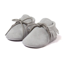 将图片加载到图库查看器,Newborn Baby Boy Girl Moccasins Shoes Fringe Soft Soled Non-slip Footwear Crib Shoes PU Suede Leather First Walker Shoes