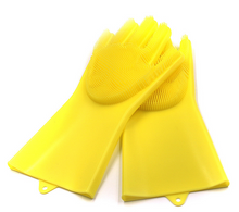 将图片加载到图库查看器,Silicone Cleaning Brush Scrubber Gloves Heat Resistant, Great for Dish wash, Cleaning, Pet hair care (Mint)