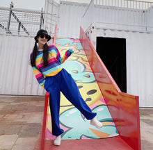 将图片加载到图库查看器,Color Striped Long-Sleeved Round Neck Sweater