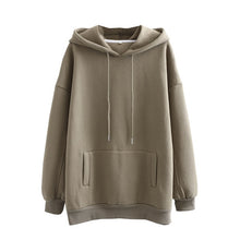 将图片加载到图库查看器,Tangada women fleece hoodie sweatshirts winter japanese fashion 2020 oversize ladies pullovers warm pocket hooded jacket SD60