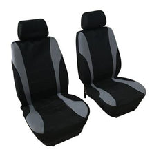 将图片加载到图库查看器,9pcs General Seasons 5 Seats Car Seat Covers Set Gray & Black