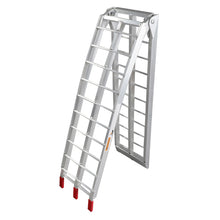 将图片加载到图库查看器,7.5ft Heavy Duty Three-section Aluminum Arched ATV UTV Ramp Silver