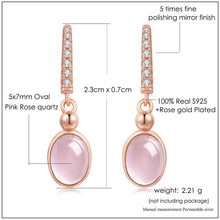 将图片加载到图库查看器,Oval pink crystal earrings