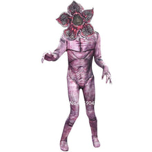 将图片加载到图库查看器,Halloween Women Men Scary Demogorgon Biochemical Zombie Cosplay Costume Mask Headgear Set Carnival Digusting Men-eater Outfit