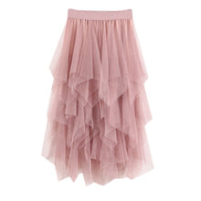 将图片加载到图库查看器,Elastic High Waist Skirts Women Comfortable Tulle Pleated Tutu Skirt Ladies Midi Skirt Girl Summer Skirts Faldas Mujer Moda 2020